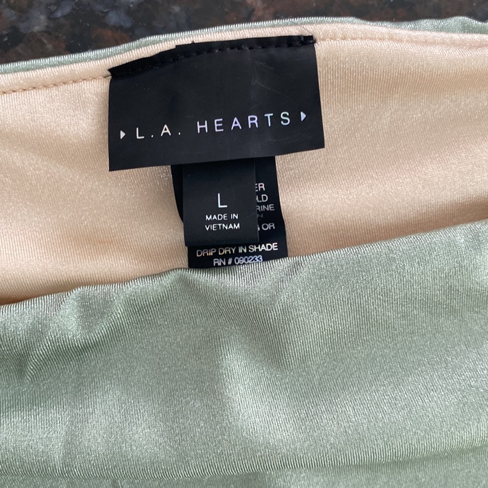 NWT bikini bottom sage color size LG by LA Hearts.